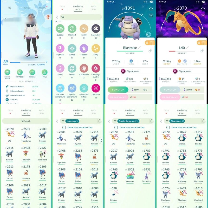1M+STARDUST – SHINY GIGANTAMAX BLASTOISE, LEVEL 40 + SPECIAL BG GIGANTAMAX CHARIZARD NON-SHINY 39 MYSTIC | 17+LEGENDRY | 108 MONS 1M+STARDUST – SHINY GIGANTAMAX BLASTOISE, LEVEL 40 + SPECIAL BG GIGANTAMAX CHARIZARD NON-SHINY 39 MYSTIC | 17+LEGENDRY | 108 MONS