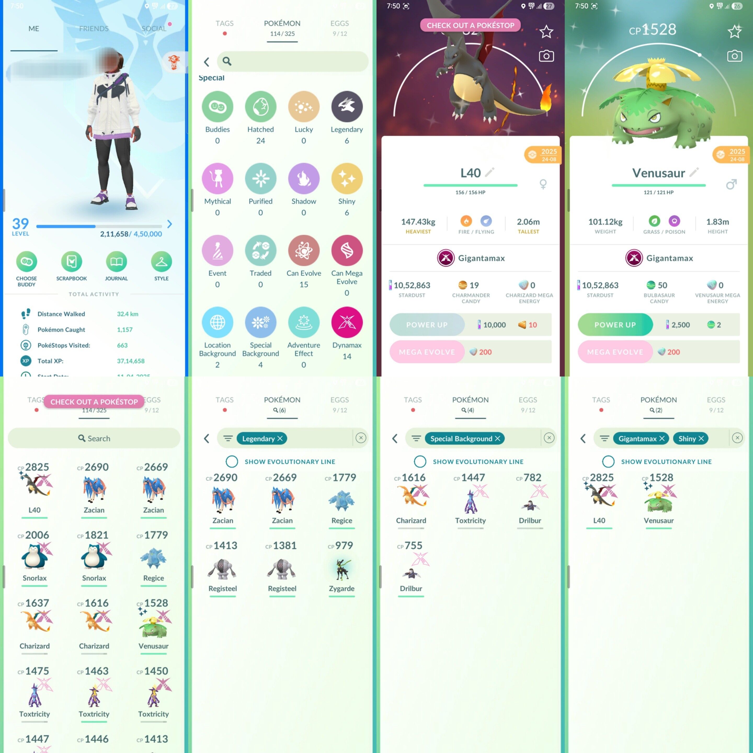 1M+STARDUST – LEVEL 40 SHINY GIGANTAMAX CHARIZARD, SHINY GIGANTAMAX VENUSAUR 39 MYSTIC | 6+LEGENDRY | 114 MONS 1M+STARDUST – LEVEL 40 SHINY GIGANTAMAX CHARIZARD, SHINY GIGANTAMAX VENUSAUR 39 MYSTIC | 6+LEGENDRY | 114 MONS