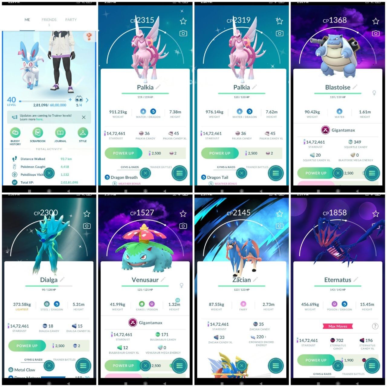 LEVEL 40 ACCOUNT | SHINY LEGENDARY 3x | 69x LEGENDARY | 64x SHINY | 9x GIGANTAMAX | 3x HUNDO | SHINY ORIGIN PALKIA ( 2x ) – FULL ACCESS LEVEL 40 ACCOUNT | SHINY LEGENDARY 3x | 69x LEGENDARY | 64x SHINY | 9x GIGANTAMAX | 3x HUNDO | SHINY ORIGIN PALKIA ( 2x ) – FULL ACCESS
