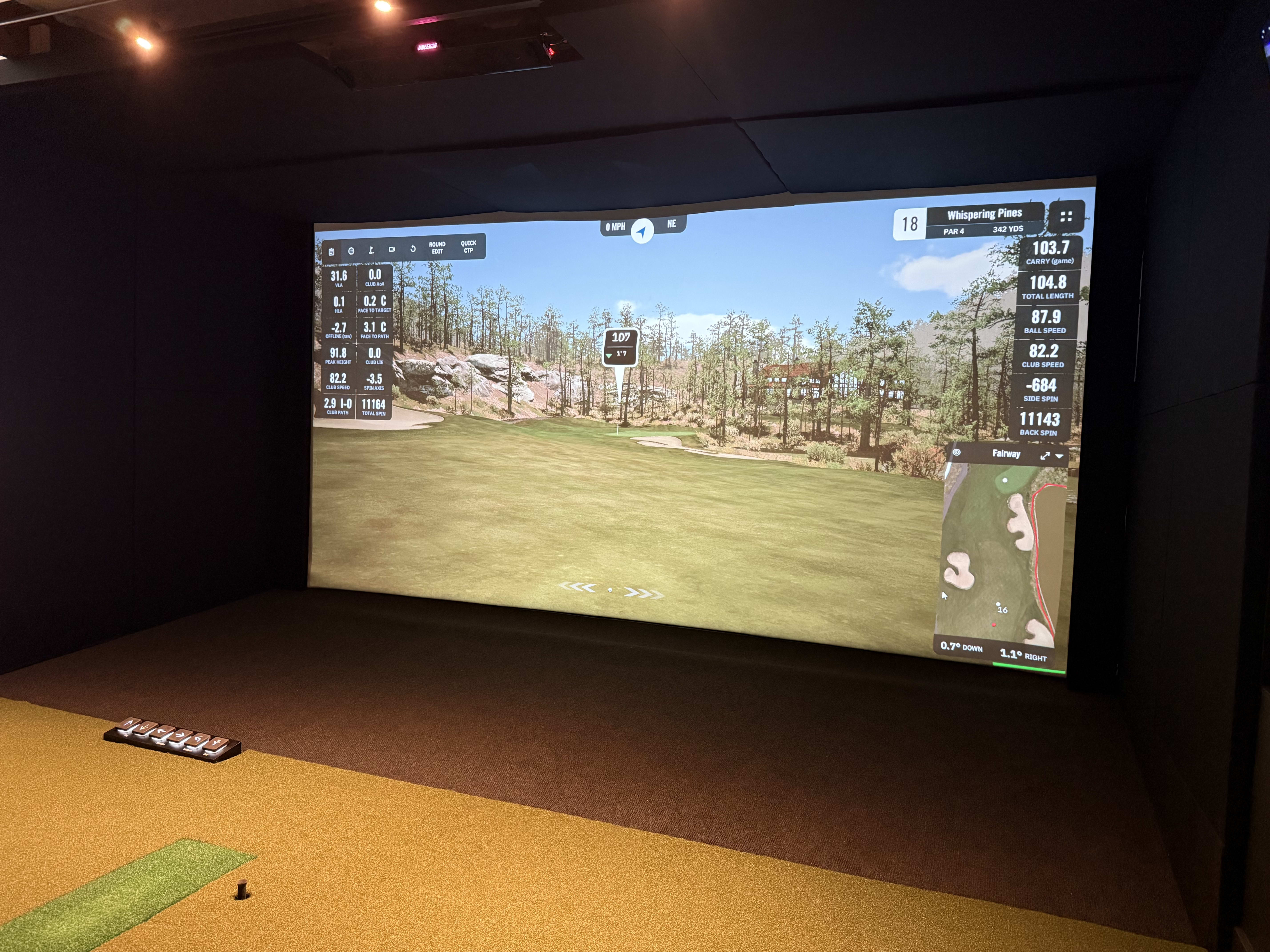 Hillsboro Showroom golf simulator build in Hillsboro, OR