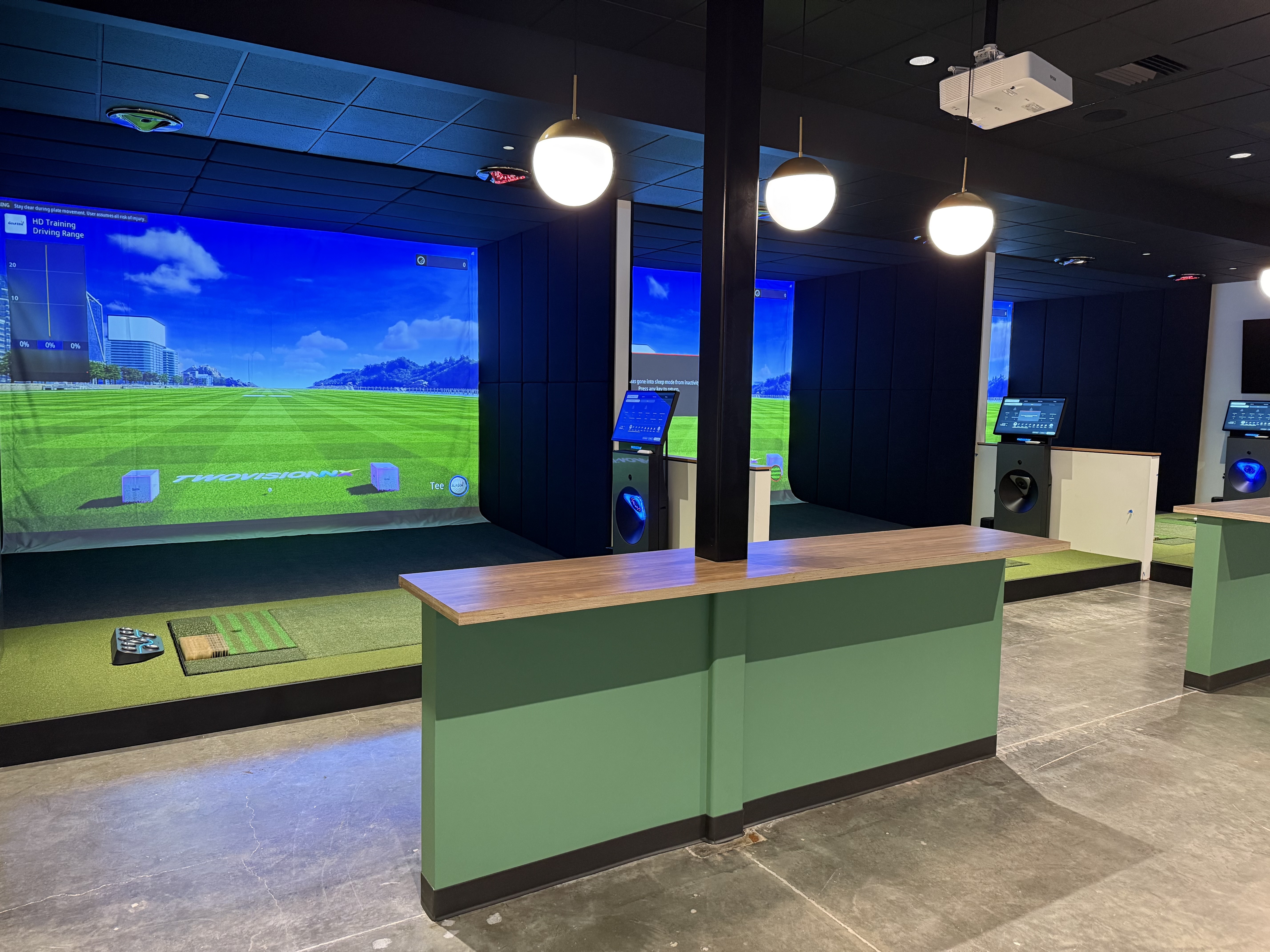 Fore Seasons golf simulator build in Eugene, OR