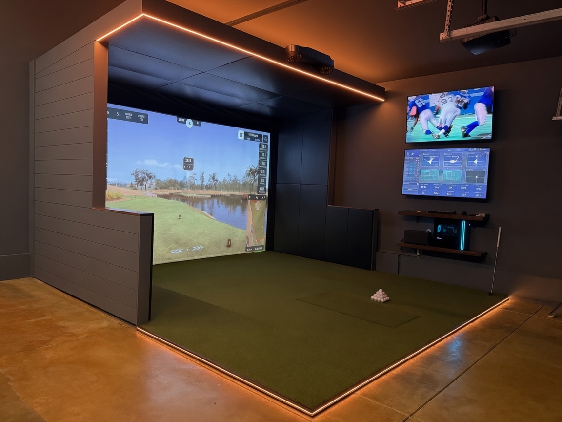 Ultimate Custom Sim golf simulator build in Sonoma, CA