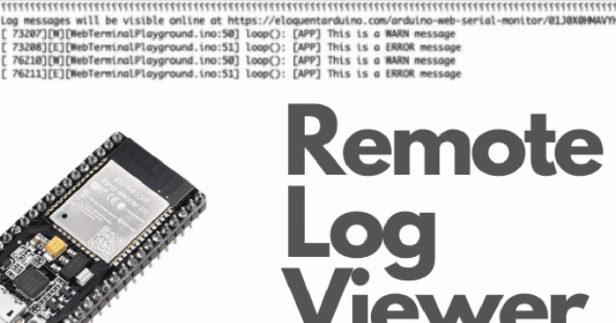ESP32 remote Serial Monitor