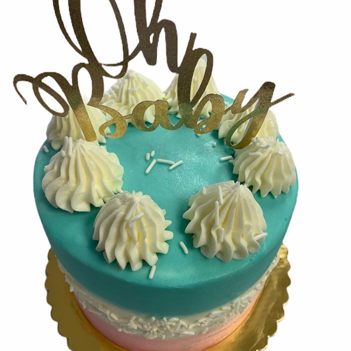 Baby Gender Reveal Cake 6-Inch Double Layer serves 12-15