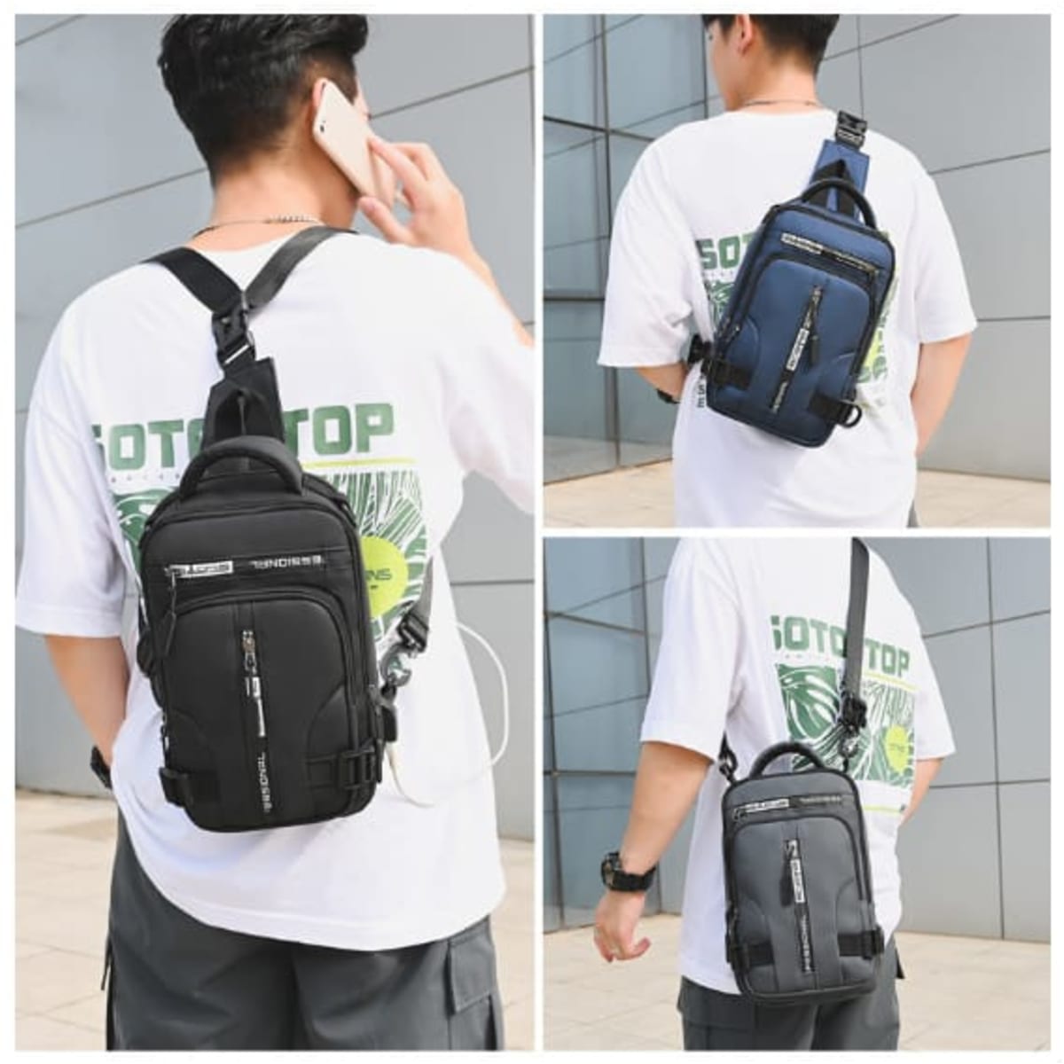 Bolso Pechera Morral 3 en 1 de Lujo