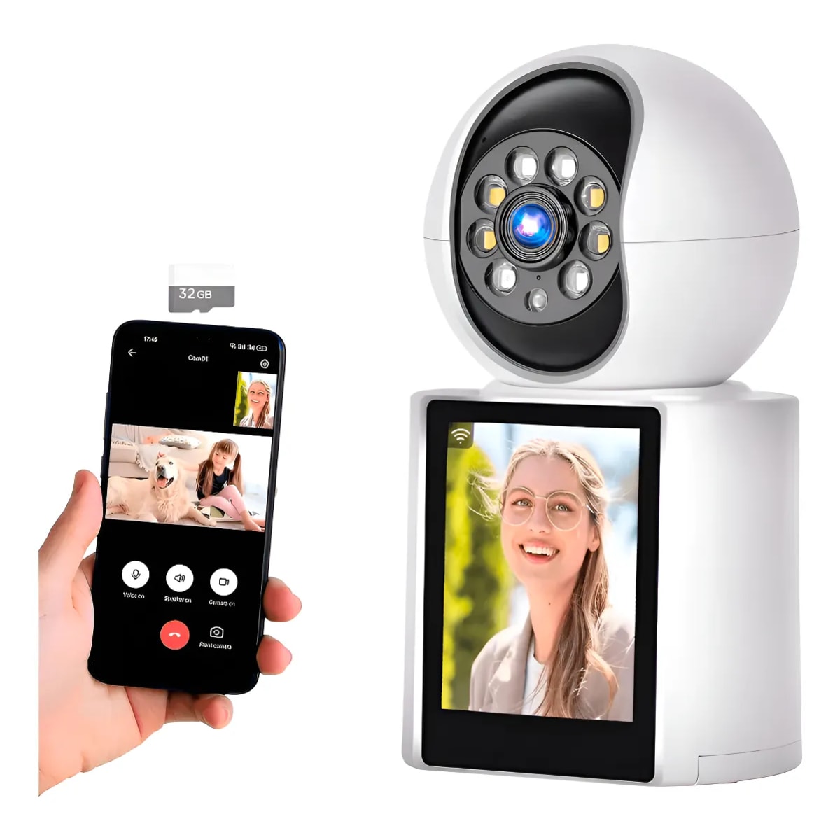 Cámara WiFi con Pantalla Integrada