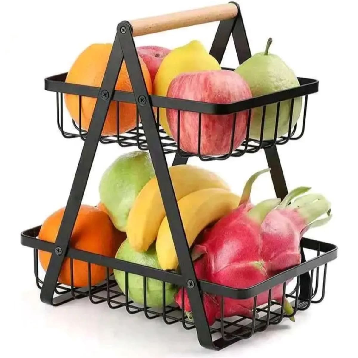 Frutero Metálico 2 Niveles con Asa