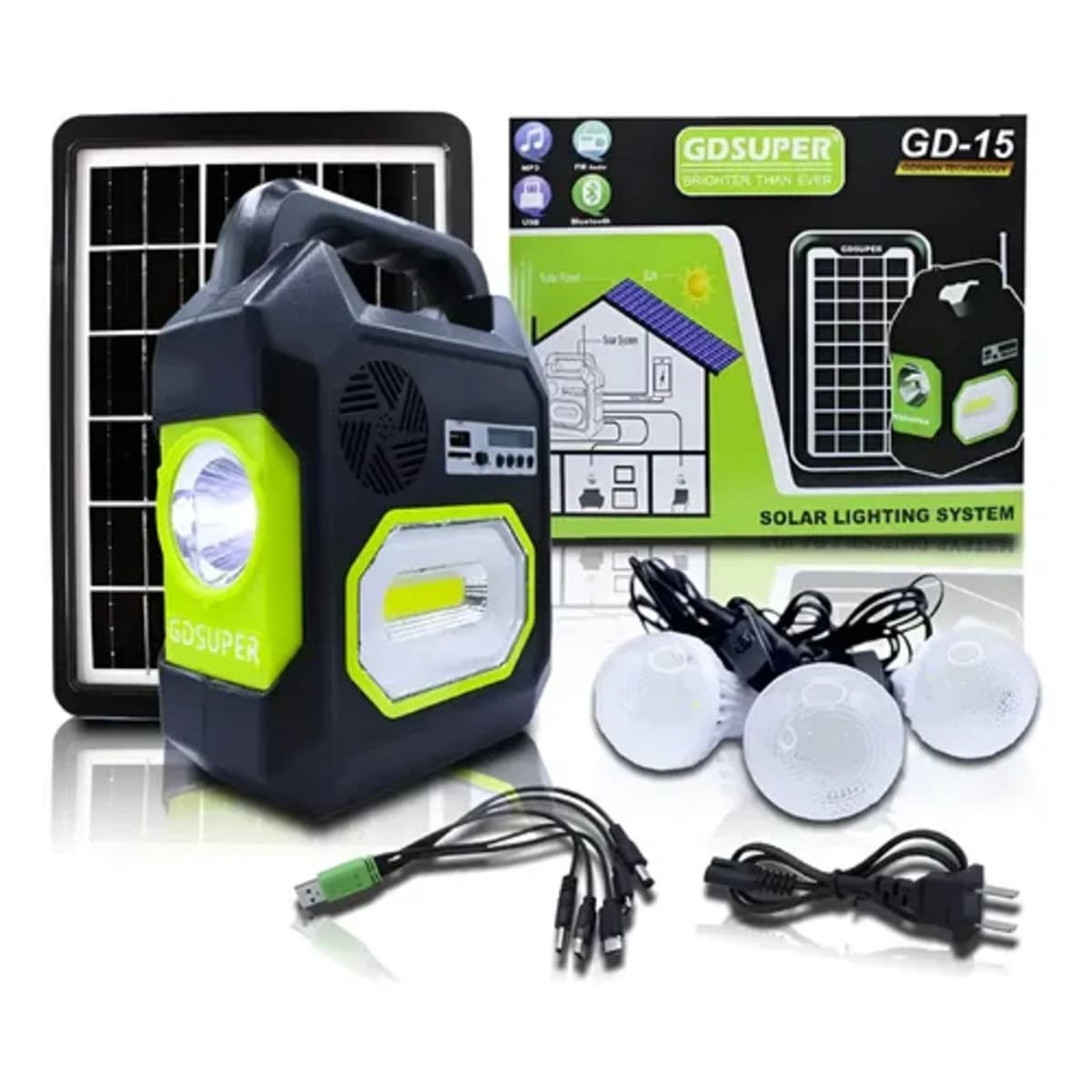Kit Solar Estación de Energía Portátil con Linterna LED