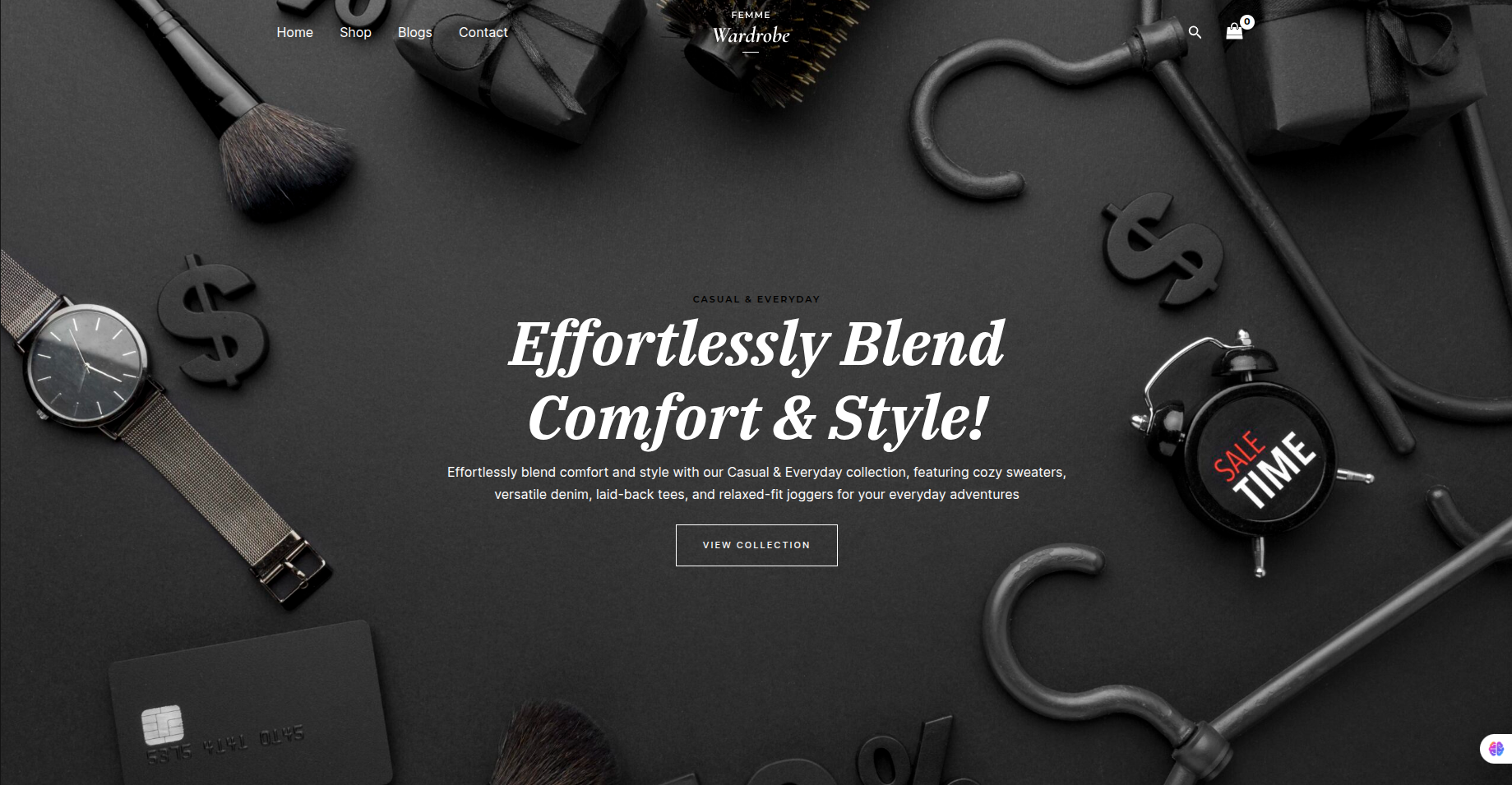 OnPlanet fashion ecommerce website home page