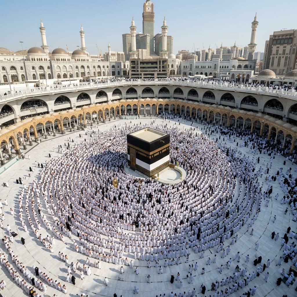 Pilgrims Performing Tawaf, Makkah