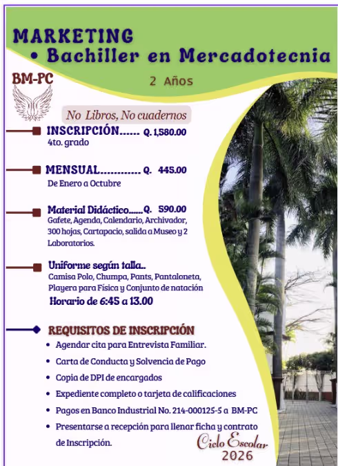 Pre-Primaria Colegio BM-PC - Educación temprana de calidad