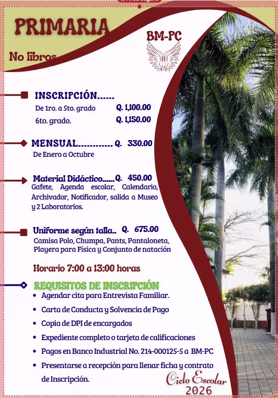 Pre-Primaria Colegio BM-PC - Educación temprana de calidad