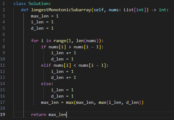 Maximum length of Strictly Increasing or Strictly Decreasing Subarray