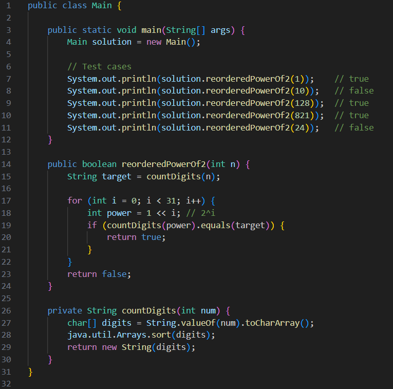 Reordered Power of 2