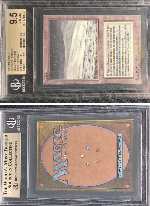 Tundra  [ Beckett 9.5 FBB ]  (Foreign Black Bordered) Pop 2 worldwide, no 10 registered