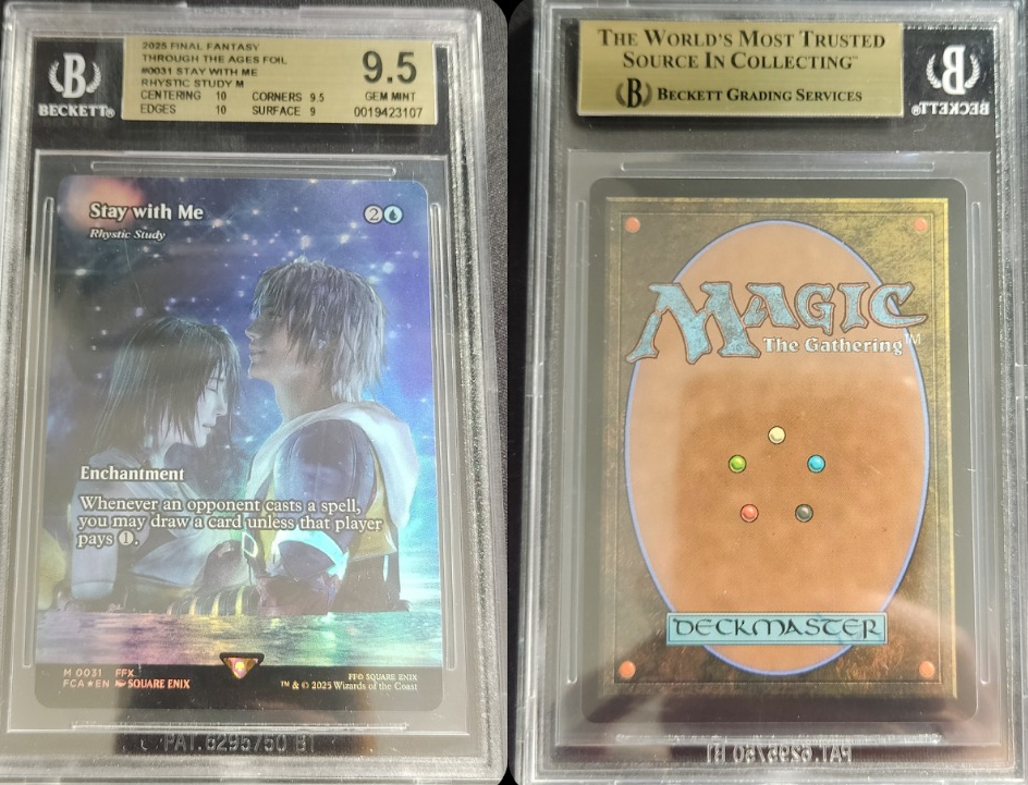 Stay with me ( Rhystic Study ) FOIL [ Beckett 9.5 ]