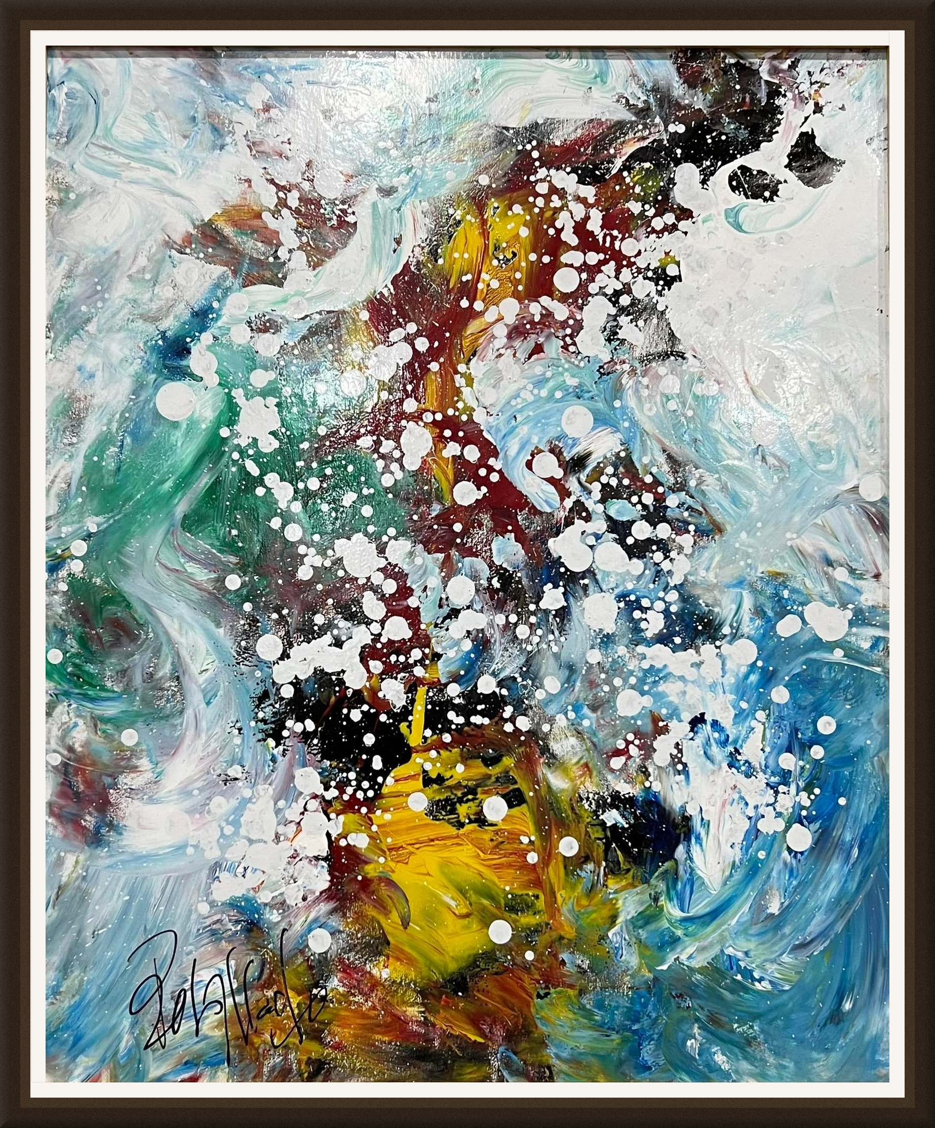 Tableau Abstrait tourbillon coloré