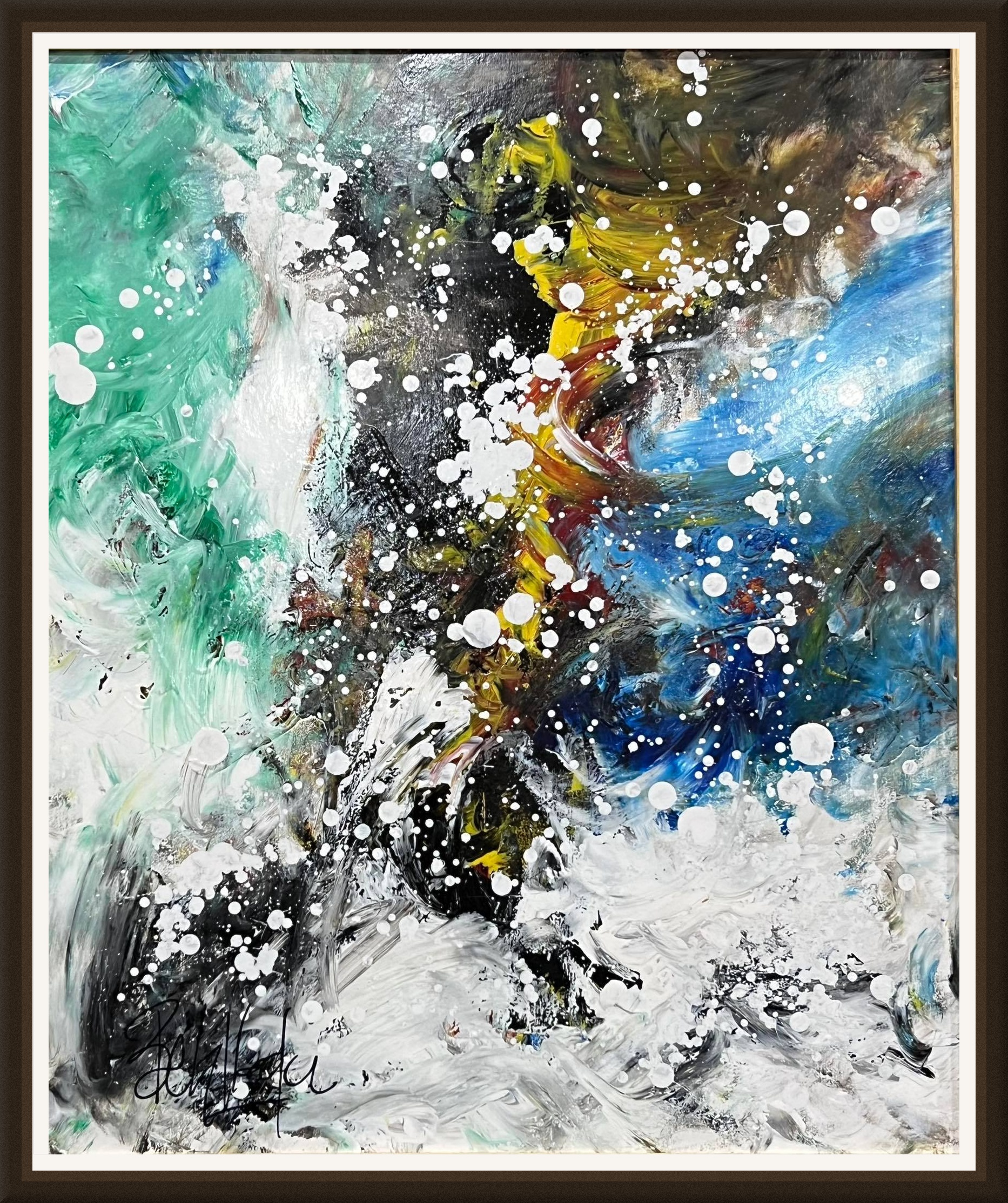 Tableau Abstrait éclats de couleurs