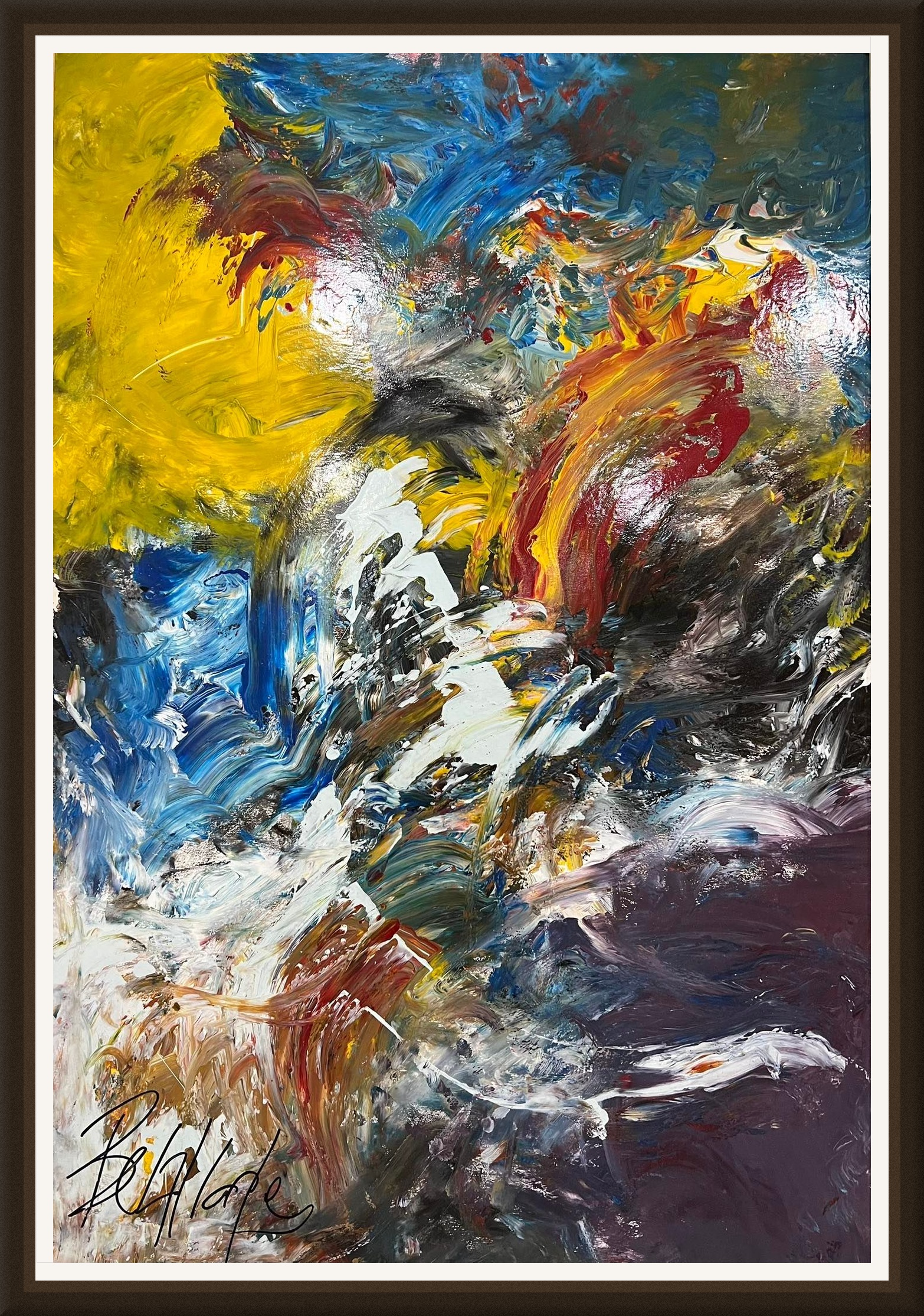 Tableau Abstrait tourbillon de couleurs