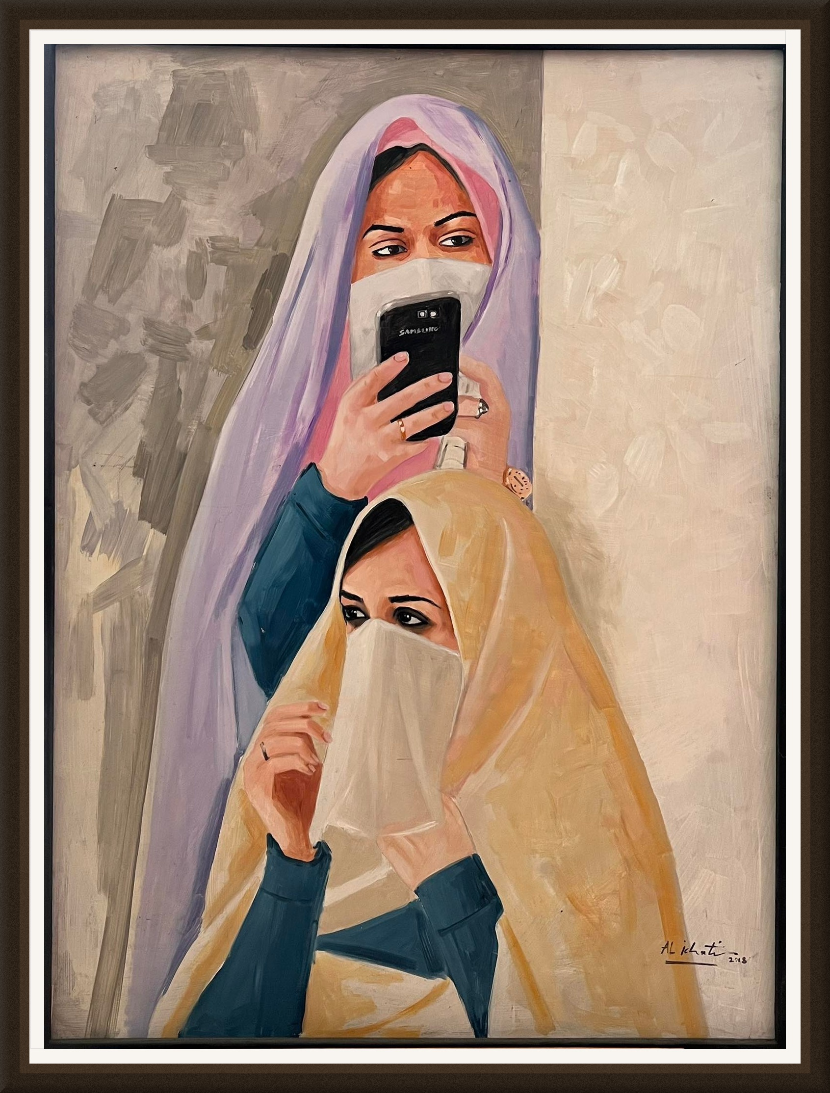 Tableau Figuratif femmes voilées contemporain