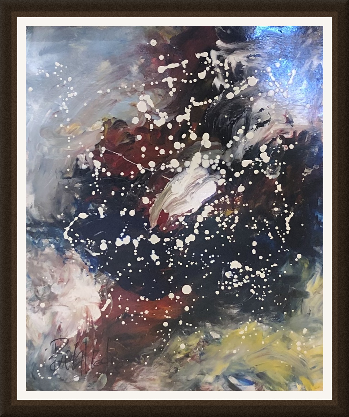 Tableau Abstrait constellation lumineuse