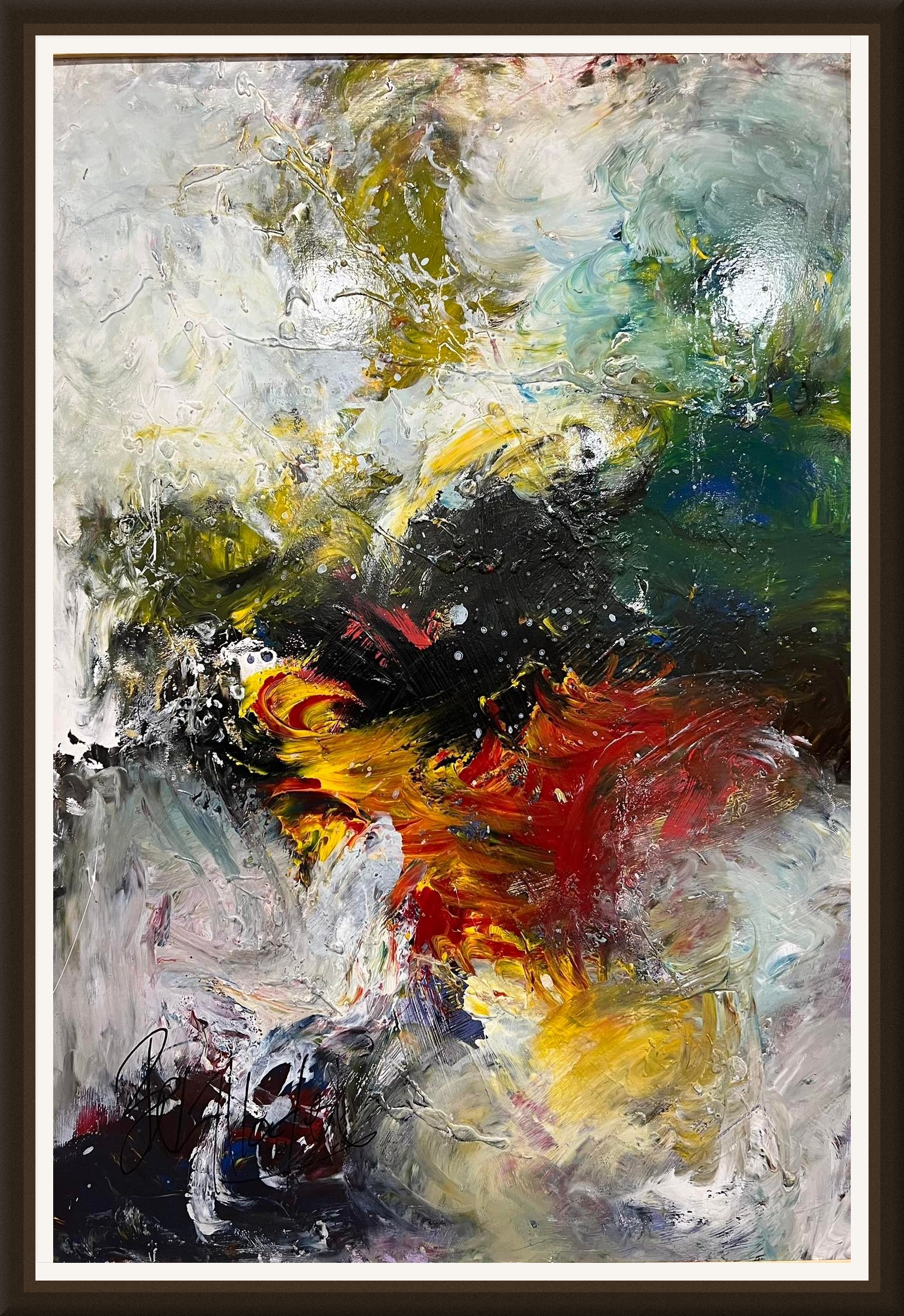 Tableau Abstrait tourbillon de couleurs