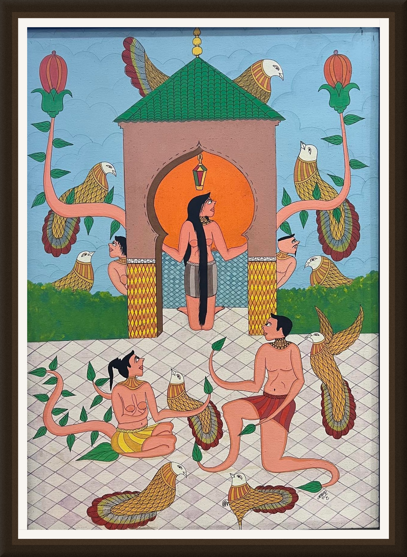 Tableau figuratif architecture onirique