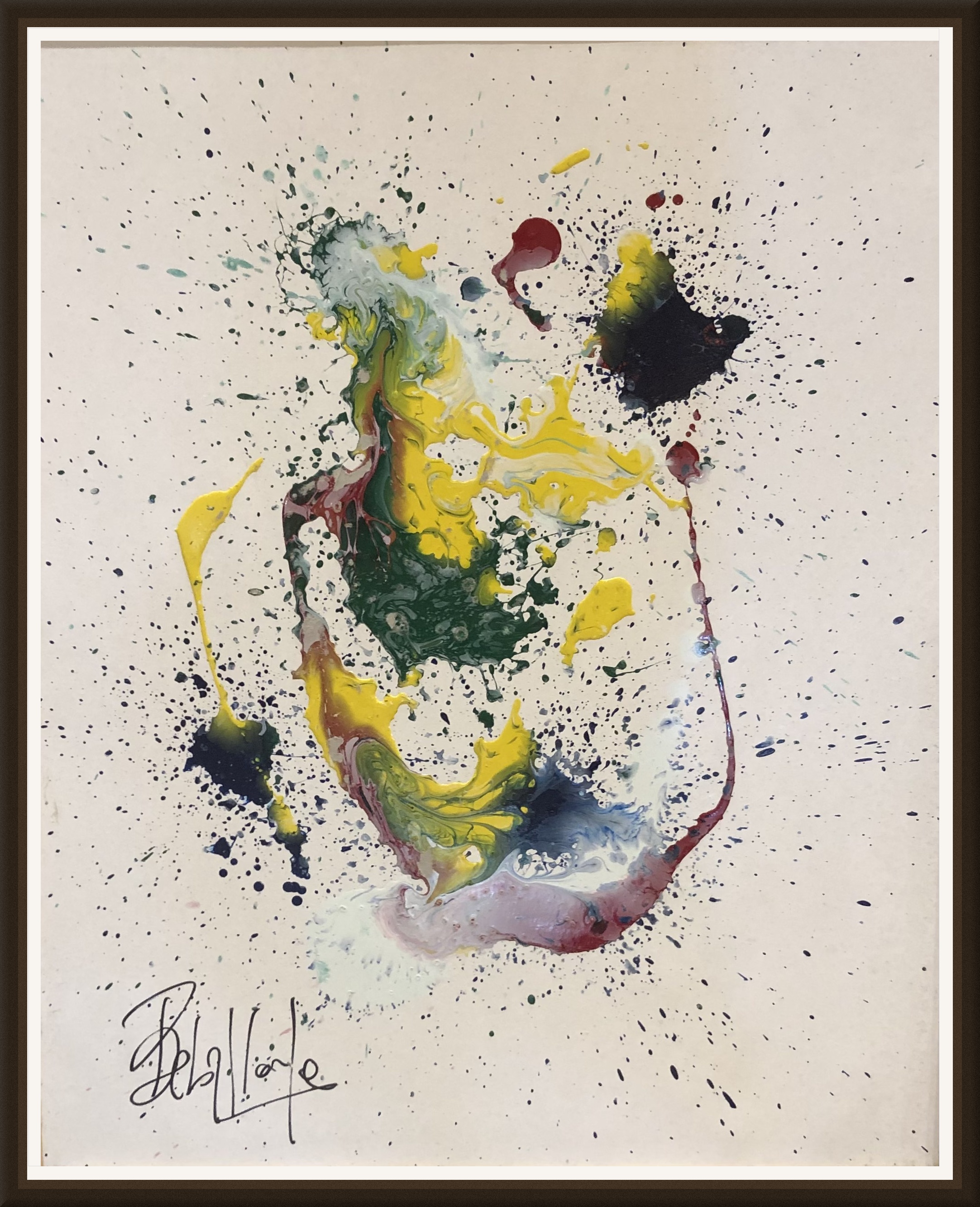 Tableau Abstrait éclaboussures colorées