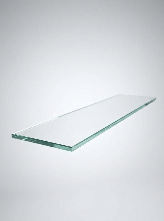 Glass shelve white 8”x48