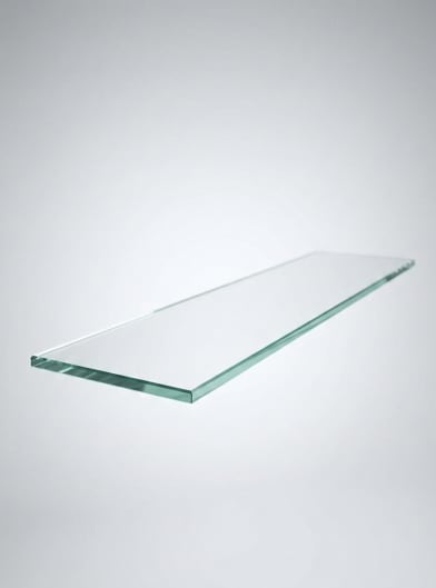 Glass shelve white 8”x48