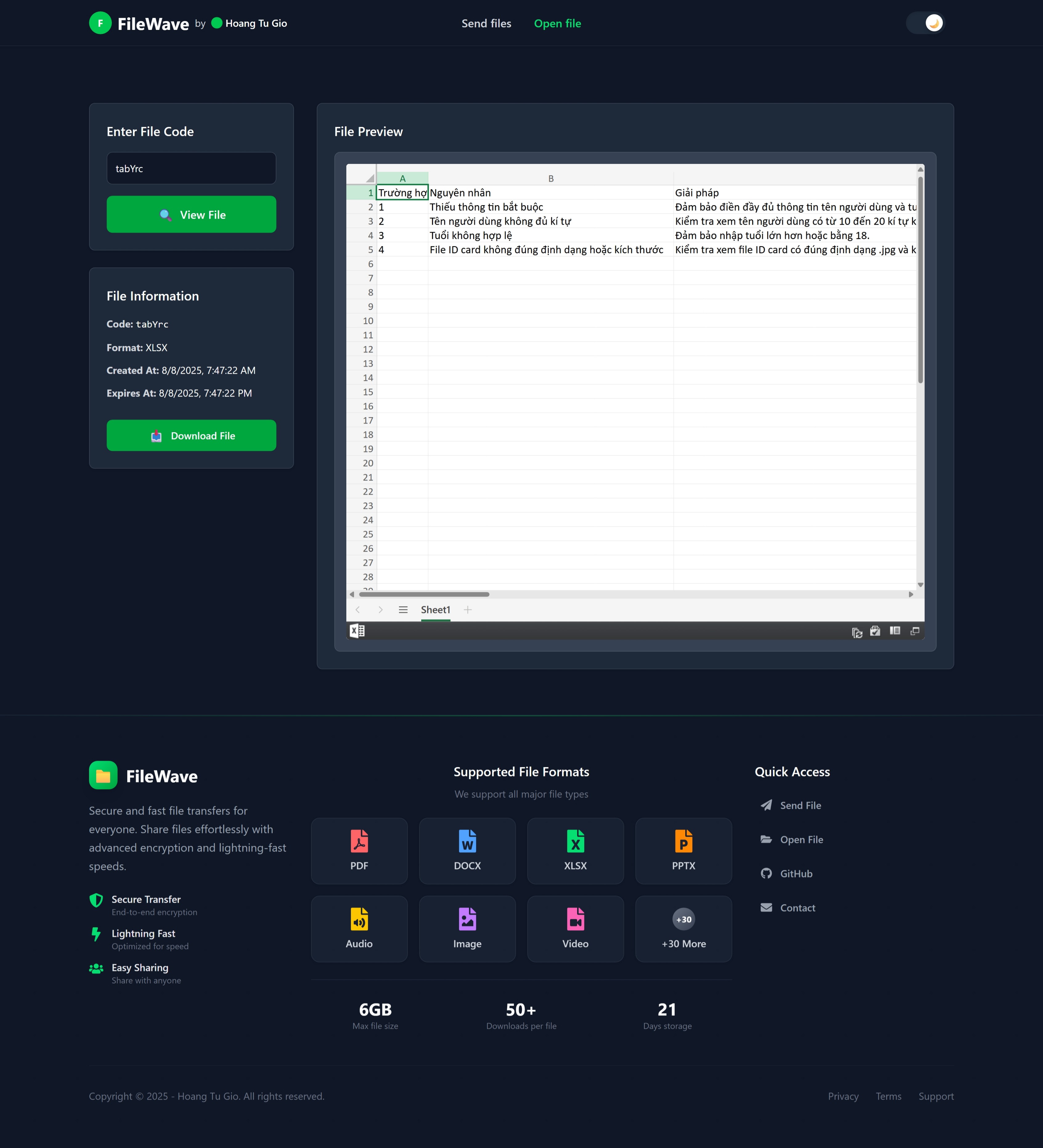 GitHub - Kdz198/FileWave: A lightweight file sharing web app Simple ...