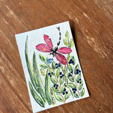 #77 Dragonfly detail image 1 by ScaryHairLadyArt