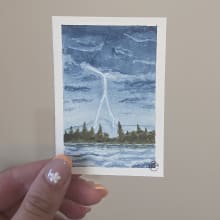 "Lightning On The Lake" detail image 1 by Keri Fedorchuk