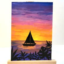 Sunset Sailing OOAK detail image 1 by Naomi Heck