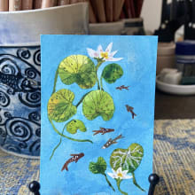 Koi Pond No. 1 process image 1 by Joni M Russell