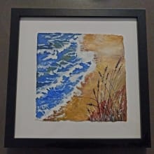Beach Peace Original Acrylic Painting detail 1