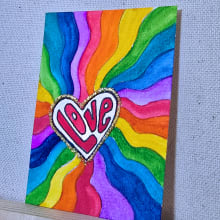 Rainbow Love Mini process image 1 by Jo Claire Hall