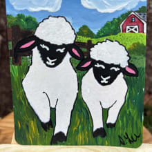 Two Lambs detail image 1 by Stacy Lee
