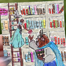 Beauty &amp; The Beast Library detail image 1 by Sarah Tasha Weber