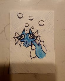 Water Dragon ACEO Collectible Card