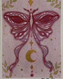 Night butterfly in pink