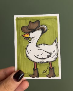 ACEO ORIGINAL “HOWDY DUCK”