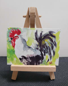Rooster Watercolor Print