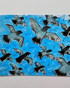 Birds in flight