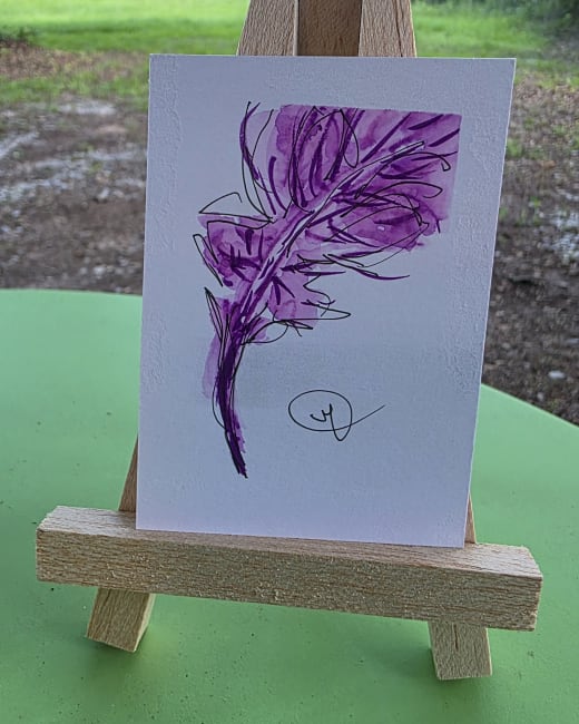 Purple Feather