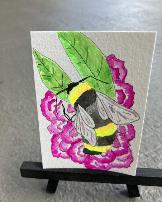 Bumblebee, original, watercolot