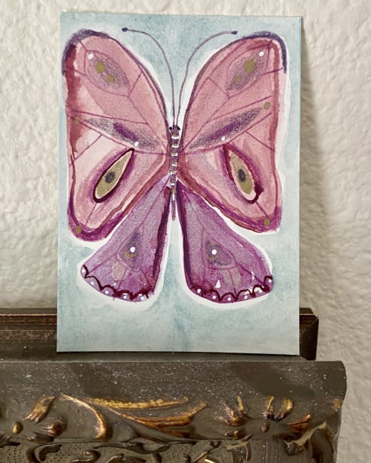 Mauve Pink Butterfly