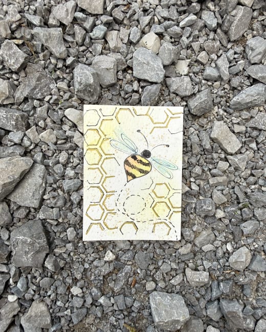 ACEO #18 Honeycomb &amp; Bee