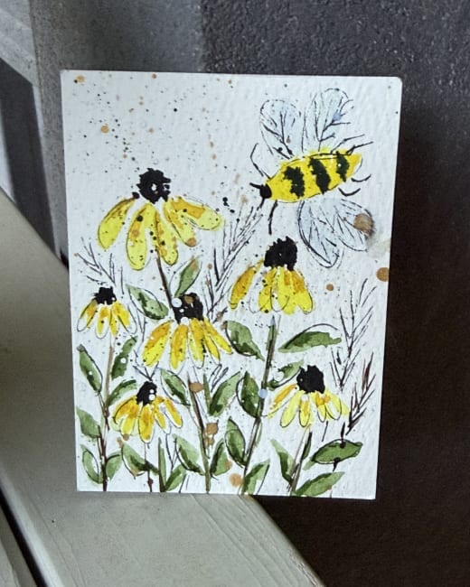 #37 Bee / Yellow Flowers
