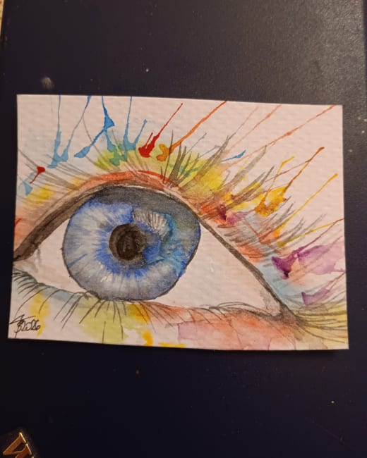 ACEO abstract eye